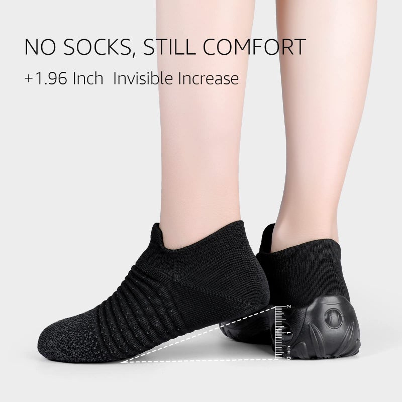 HKR Women Walking Shoes Slip On Fashion Sneakers Non Slip with Arch Support for Work Black Mix US Size 8 - Image 4
